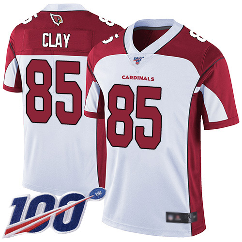 Arizona Cardinals Limited White Men Charles Clay Road Jersey NFL Football #85 100th Season Vapor Untouchable->women nfl jersey->Women Jersey